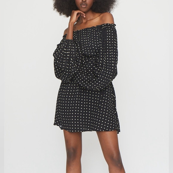 Rotate Polka Dot Georgette Dress size US0 - Picture 2 of 5